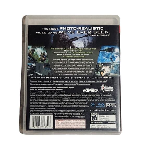 Call Of Duty 4 Modern Warfare CIB (Sony Playstation 3, 2007) Pre-owned - Picture 2 of 4